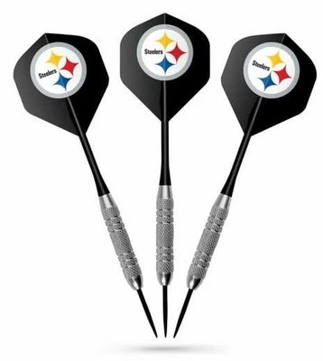 Pittsburg Steelers Fan&#39;s Choice STEEL TIP Dart &amp; Flight Set 23gm
