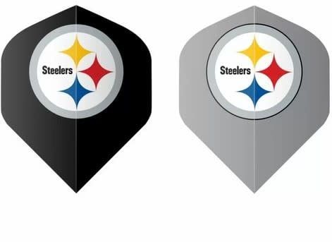 Pittsburg Steelers Flight Set - 1 set of 3 Black or Gray Dart Flights