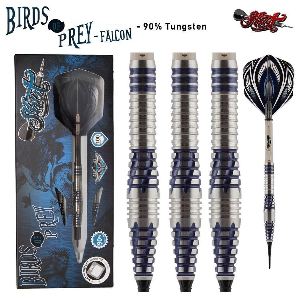 BIRDS OF PREY FALCON SOFT TIP DART SET - 90% TUNGSTEN -19GM