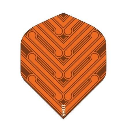 SHOT MANU ORANGE DART FLIGHT SET - STANDARD