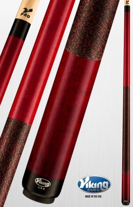 B2212 Red Northwoods Maple Doubled Pressed Linen Wrap Cue Stick 12.75mm