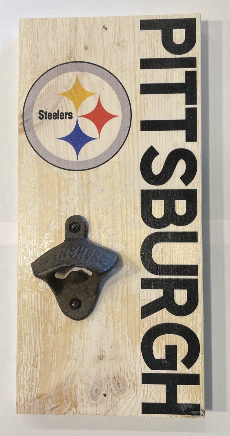 PITTSBURG STEELERS DISTRESSED BOTTLE OPENER