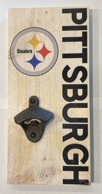 PITTSBURG STEELERS DISTRESSED BOTTLE OPENER