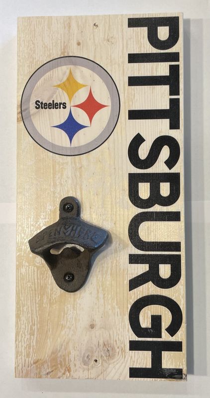 PITTSBURG STEELERS DISTRESSED BOTTLE OPENER