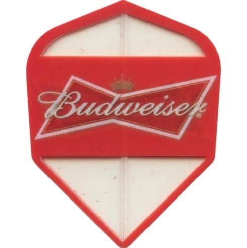 BUDWEISER DART FLIGHTS SHAPE RED CLEAR