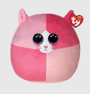 TY Scarlett  Squish A Boo Cat Two Tone Pink Plush 10&quot; Super Soft Stuffed Animal
