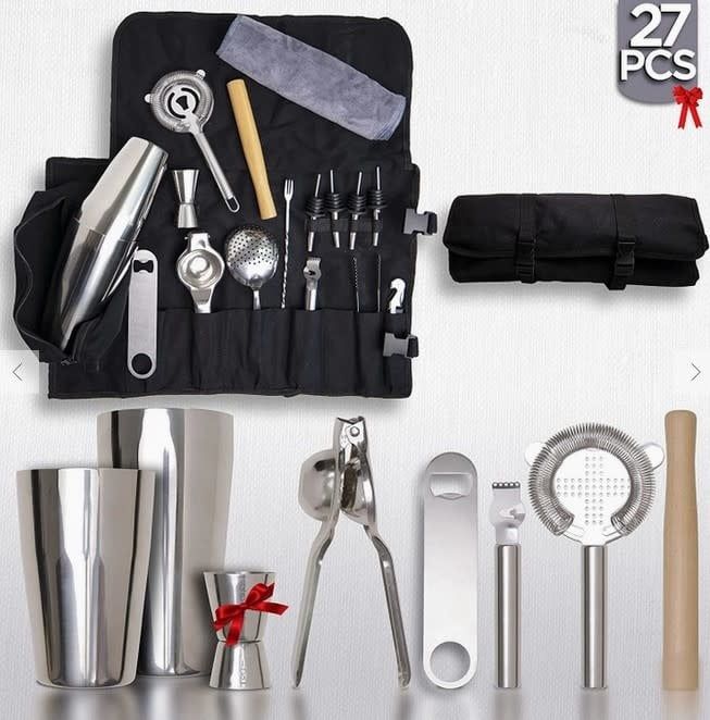 Profession Bartender Kit and Cocktail Shakers 27 piece Set