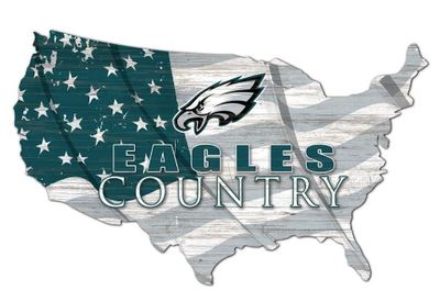 Philadelphia Eagles Country  USA SHAPE FLAG CUTOUT 1001