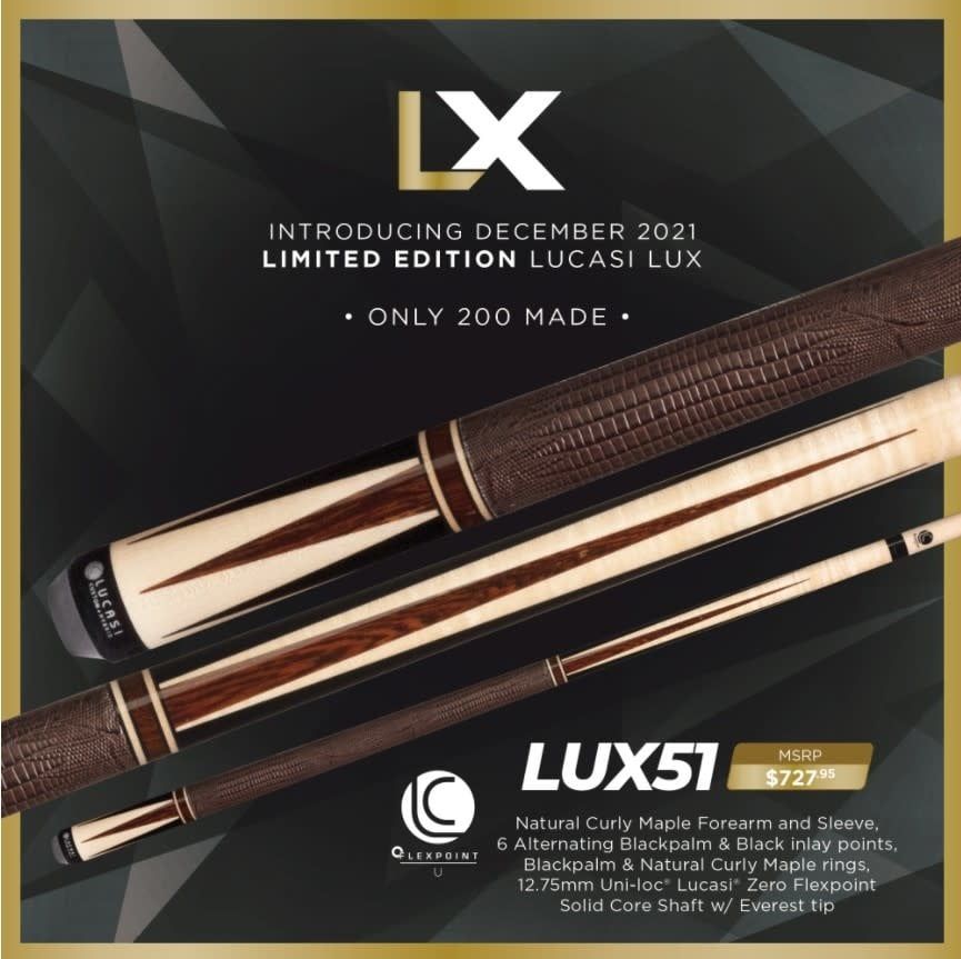 LUX51 Lucasi Cue stick Curley Maple