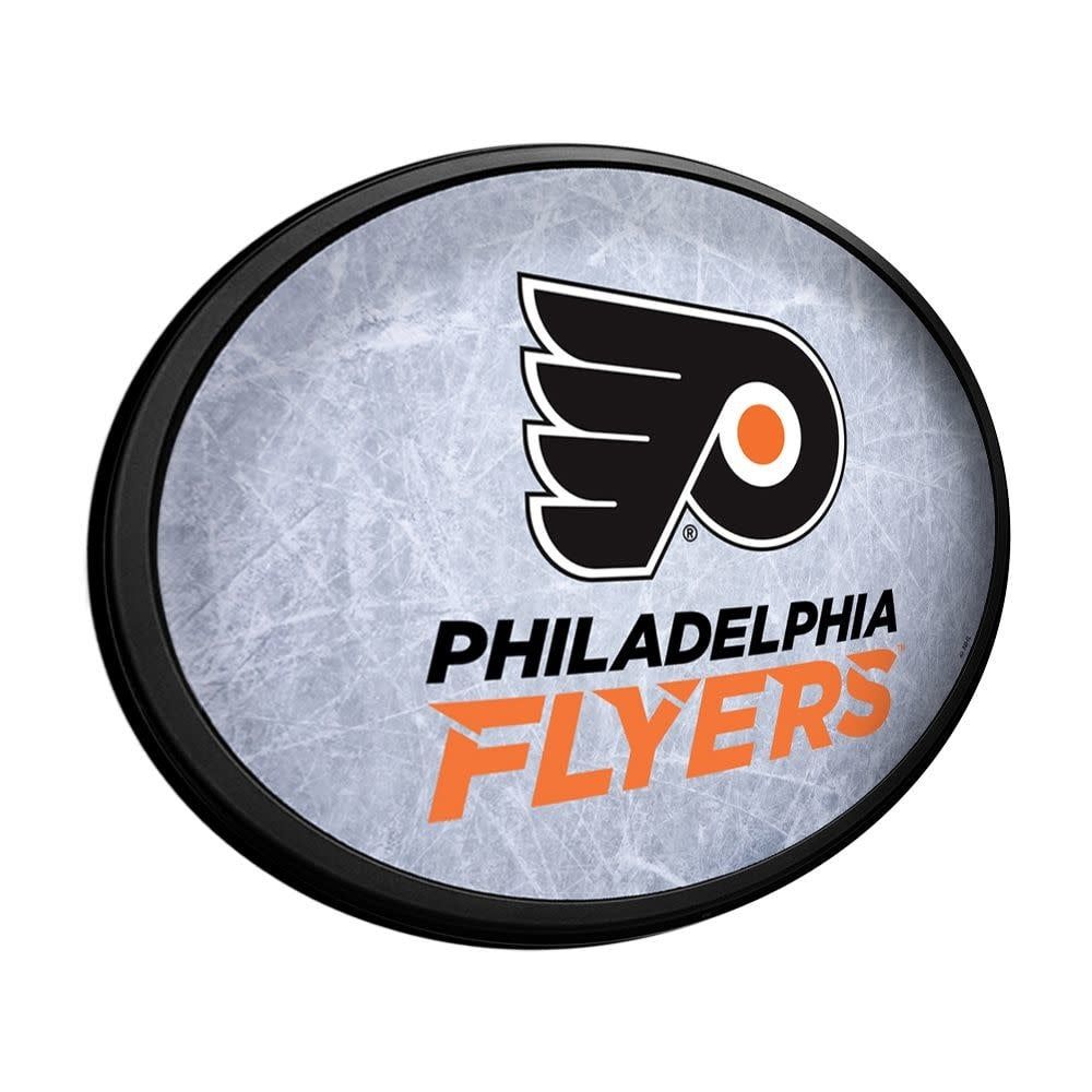 NHPHIL-40-02 Philadelphia Flyers Ice Rink Oval Slimline Lighted Wall Sign