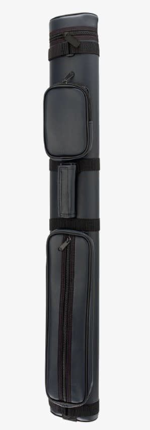 OVAL LEATHERETTE CASE. ELECTRIC BLACK 2X2  2B/2S