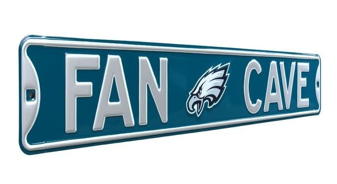 Fan Cave Philadelphia Eagles Metal Street Sign