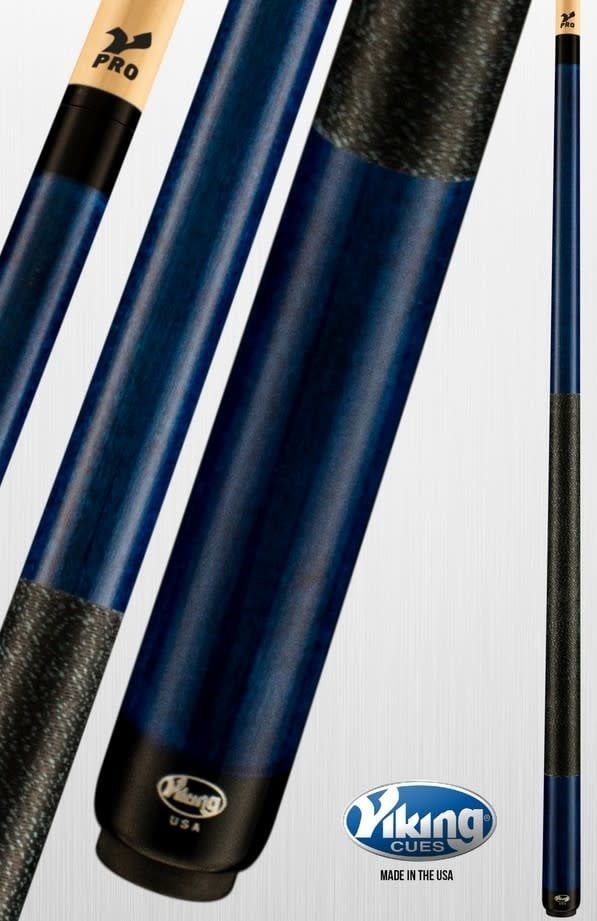 B2207 Viking Ocean Blue Stain Northwoods Maple Double Pressed Irish Linen Wrap 12.75mm Cue Stick