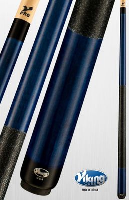 B2207 Viking Ocean Blue Stain Northwoods Maple Double Pressed Irish Linen Wrap 12.75mm Cue Stick