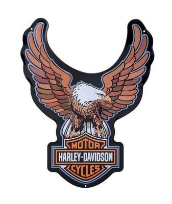 H-D Harley Davidson Bar &amp; Shield Eagle Tin Sign