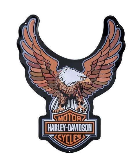 H-D Harley Davidson Bar &amp; Shield Eagle Tin Sign