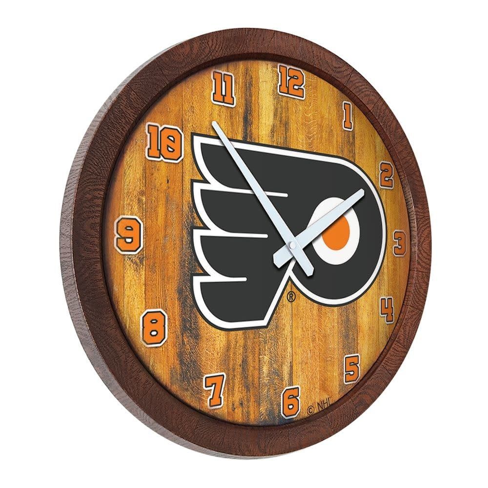 NHPHL-560-01 Philadelphia Flyers Faux Barrel Top wall clock