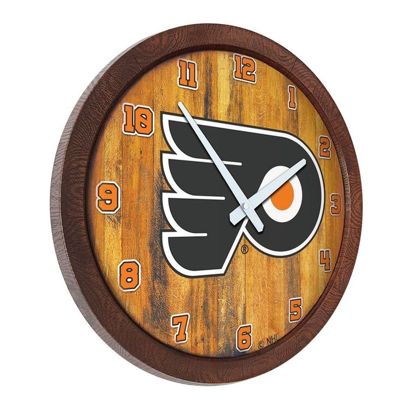 NHPHL-560-01 Philadelphia Flyers Faux Barrel Top wall clock