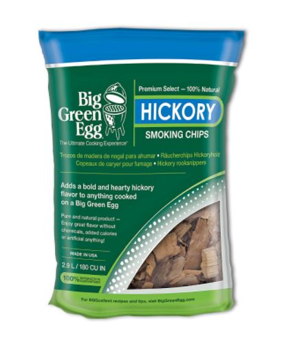 113986 Big Green Egg All Natural Hickory Wood Smoking Chips 180 cu in