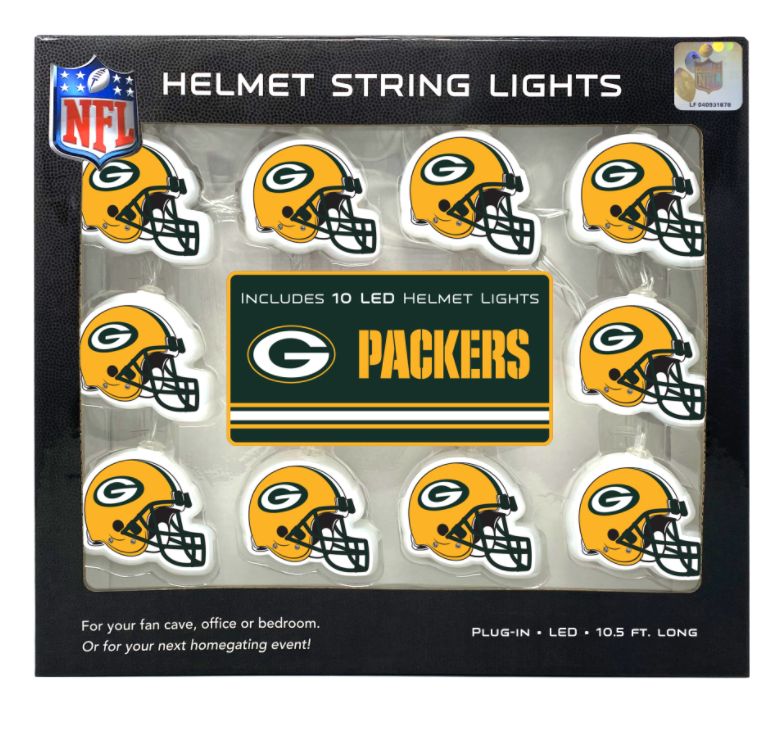 NFL HELMET STRING LIGHTS - GREENBAY PACKERS