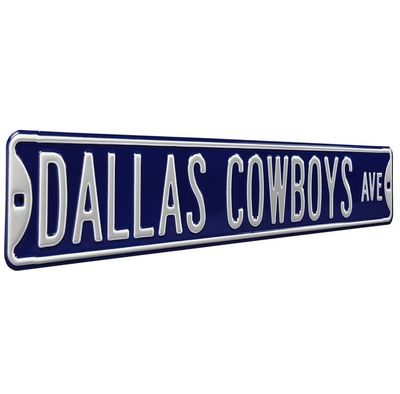 Dallas Cowboys Ave Navy Metal Steet Sign