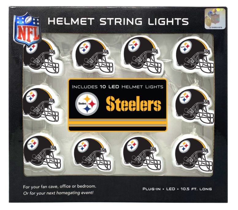 NFL HELMET STRING LIGHTS - PITTSBURG STEELERS