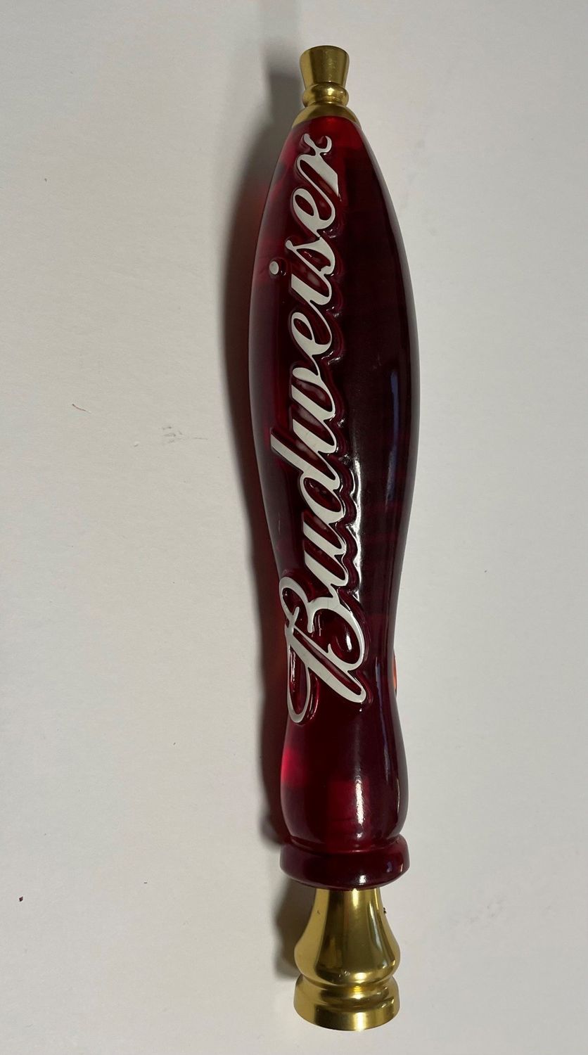 Beer Tap Handle - Budweiser Red