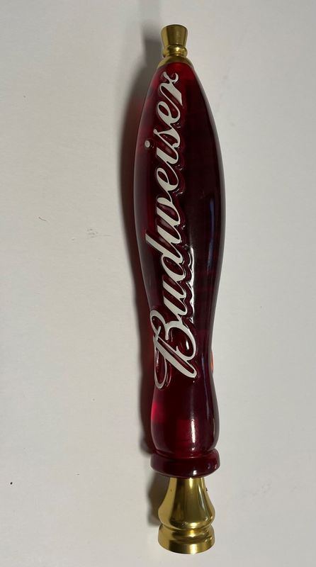 Beer Tap Handle - Budweiser Red