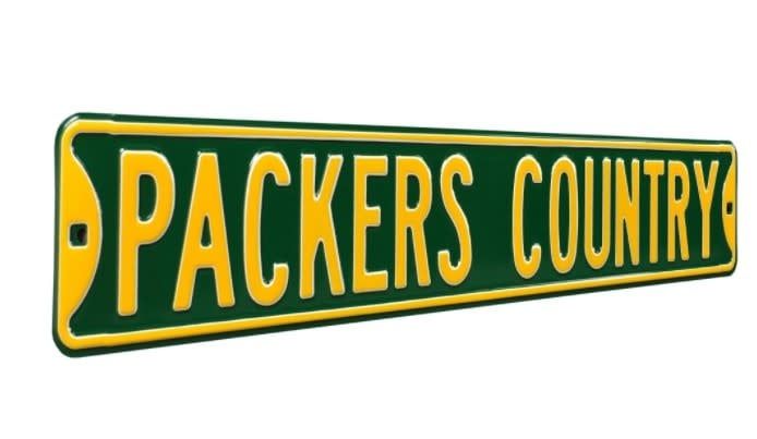 Greenbay Packers Country Metal Street Sign