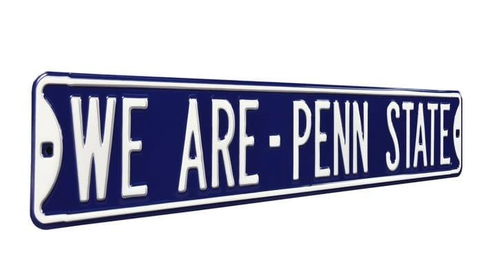 We Are - Penn State Metal Street Sign