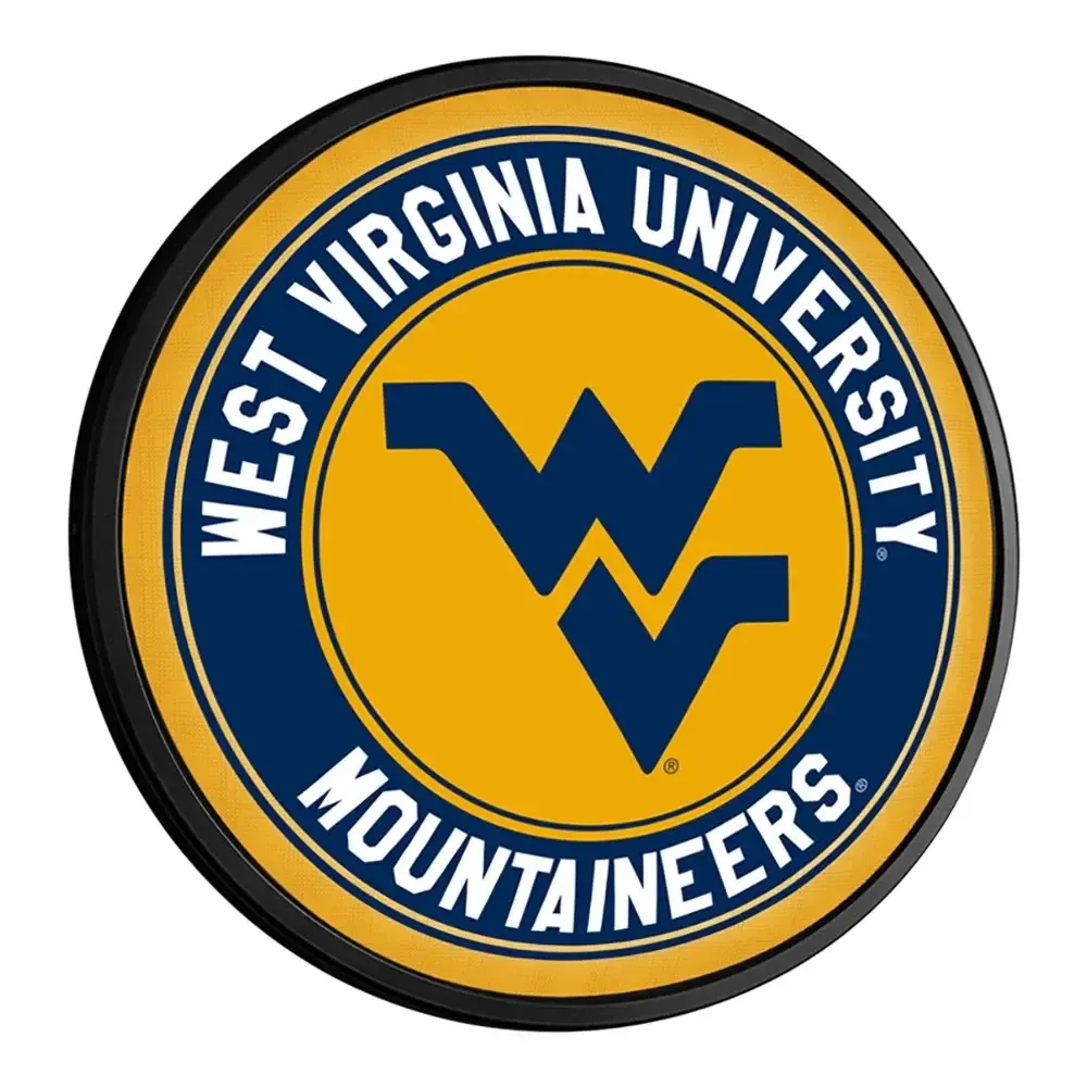 NCWVIR-130-01A WVU West Virginia University  Oval Slimline Lighted wall Sign