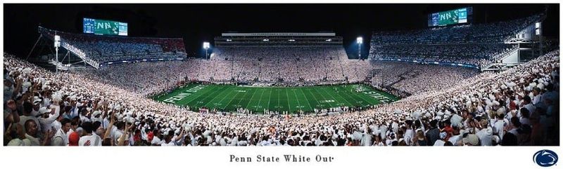 Penn State University #7 White Out stadium Bagged Panorama