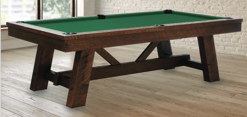Tunbridge Weathered Brown Pool Table, Size: 7ft