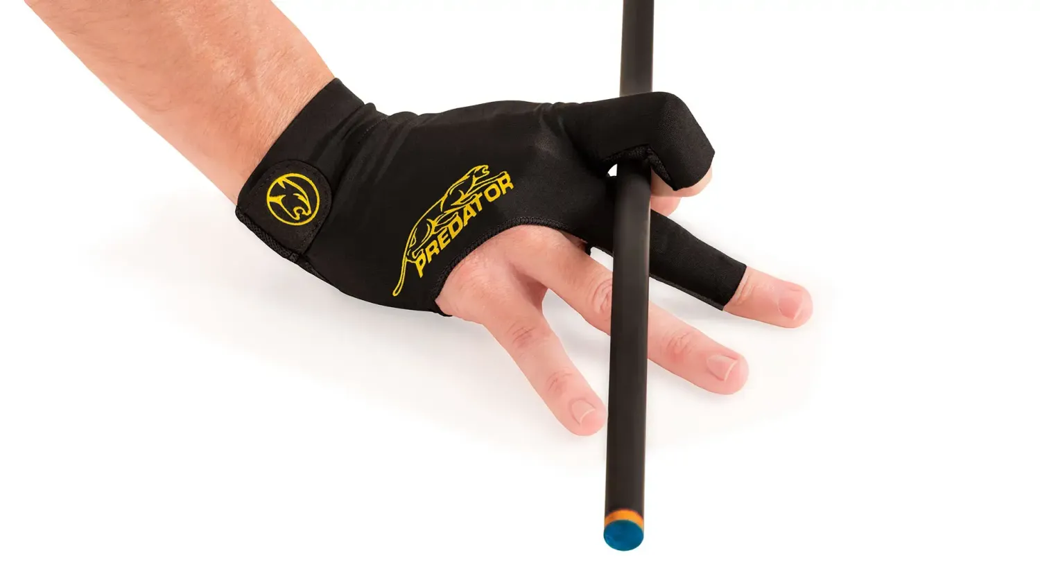 Predator Second Skin Black/Yellow Billiard Glove - Right Hand, Size: XXS