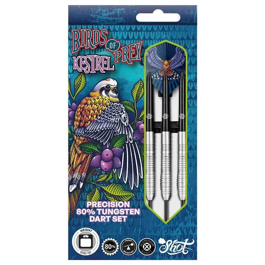 Birds of Prey Kestrel Steel Tip Dart Set, Size: 23gm