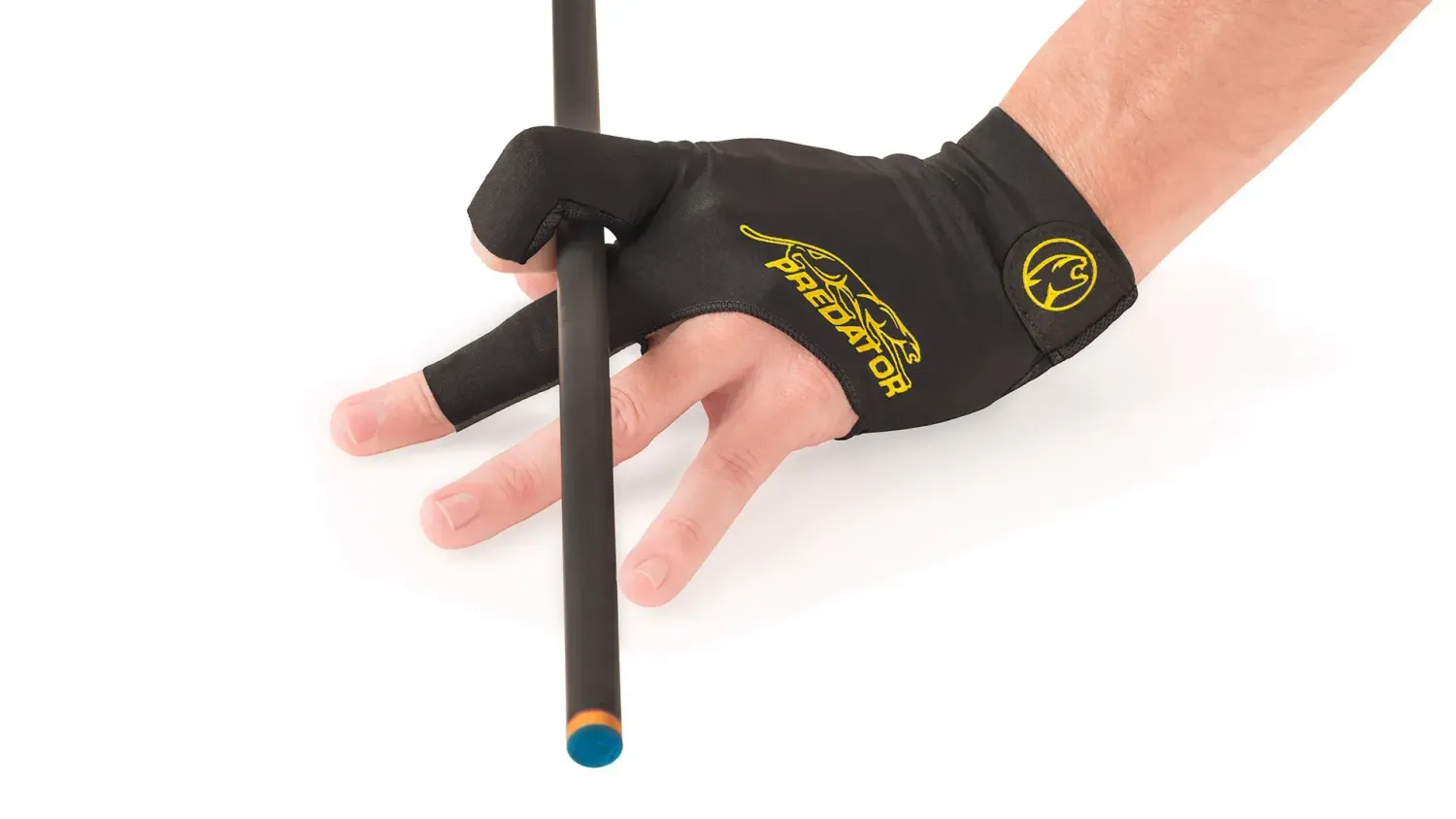Predator Second Skin Black/Yellow Billiard Glove - Left Hand, Size: XXS