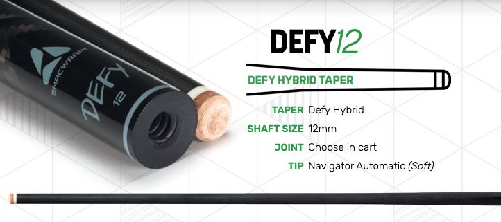 DEFY Carbon Fiber Shaft 3/8&quot; x 10 (.855 joint diameter), Color: 29&quot;, Size: 12mm