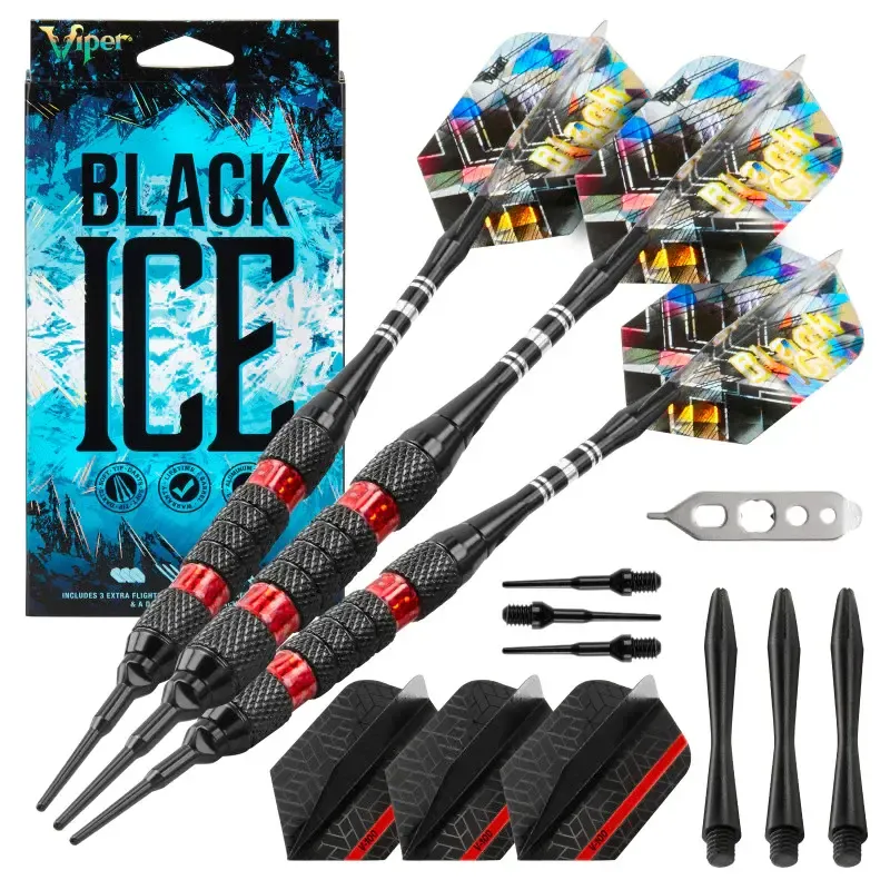 Black Ice Soft Tip Dart Set , Color: Red, Size: 16gm