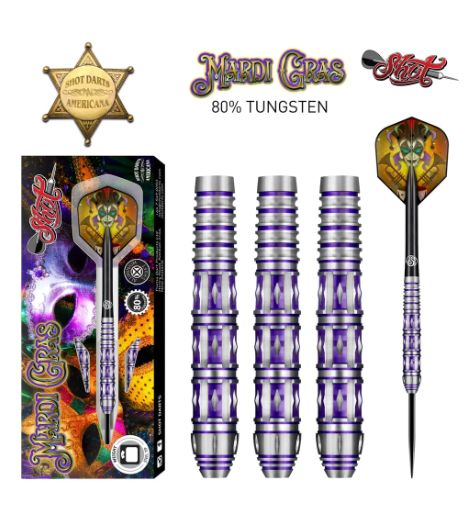 American Mardi Gras Steel Tip Dart Set 23gm