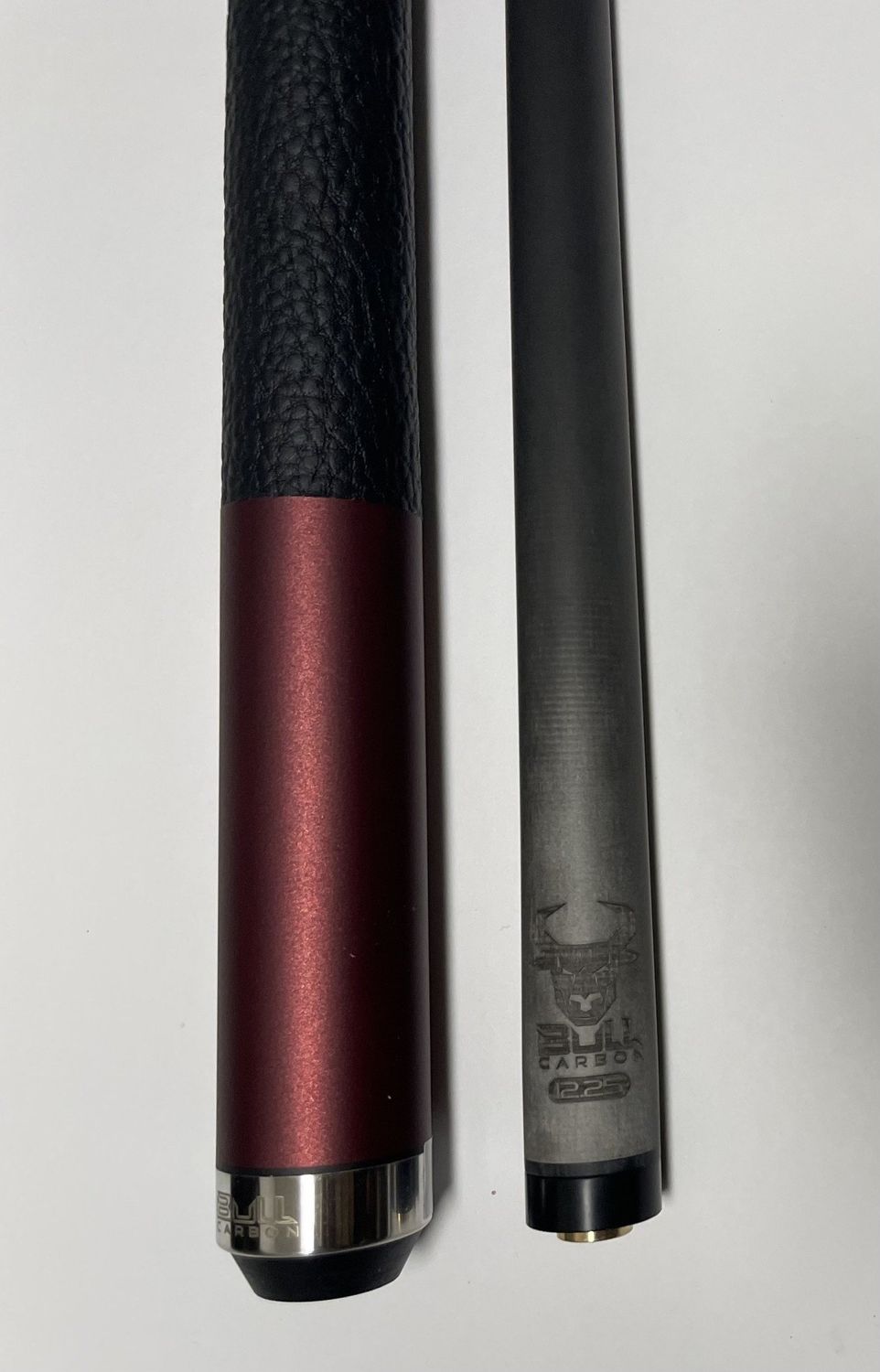 LD13C CUE STICK W/ 12.25MM BULL CARBON SHAFT - Burgundy, Size: 18oz