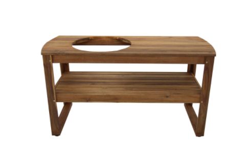118257 Big Green Egg Large Grill Table Acacia Wood 31 in. H X 25 in. W X 60 L