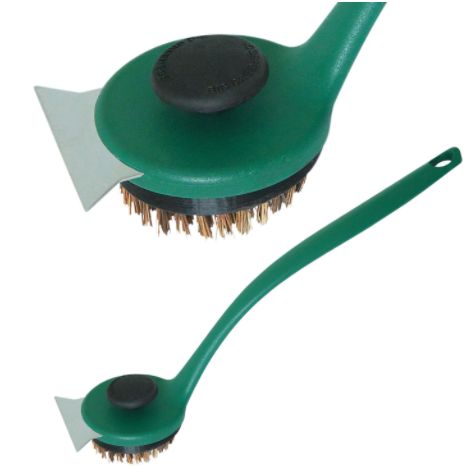 127129 Big Green Egg Grid Cleaner Long, Handle Palmyra Brush