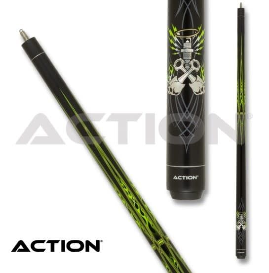 Action Garage Cue Stick Matte Black &amp; Green Spark  ACT167