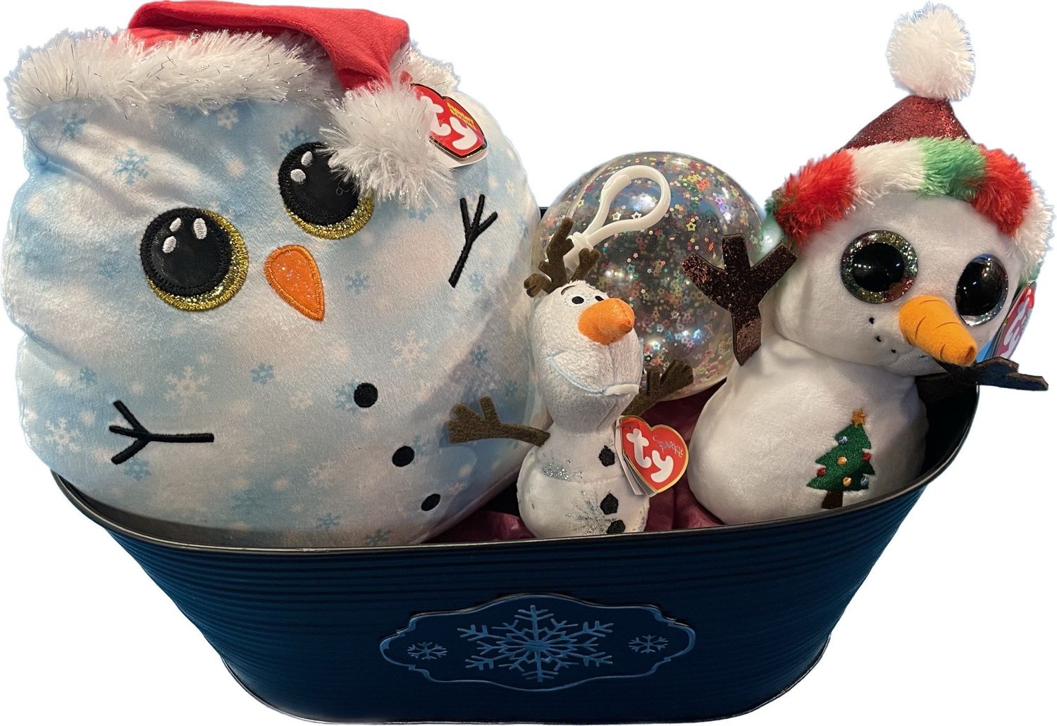 Snowman Olaf TY Plush Stuffed Animal Gift Basket