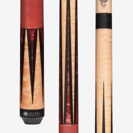 LUX53 Red Cue Stick Slim Shaft