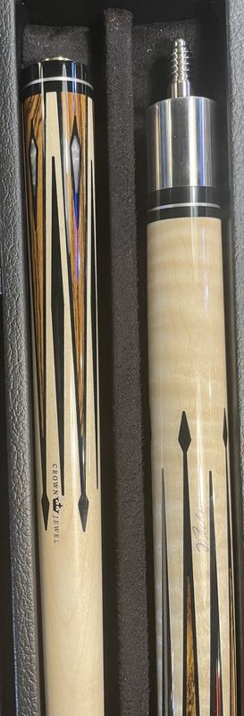 P18-M  Pechauer CROWN Series Custom Cue Stick with Crown inlays
