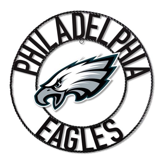 Philadelphia Eagles 24&quot; Wrought Iron Wall Art