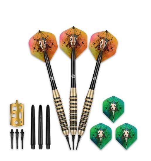 TALISMAN SOFT TIP DART SET BRASS BARREL 18gm