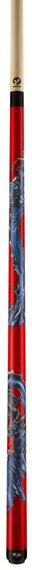 DRAGON CRIMSON RED &amp; BLUE  DRAGON MAPLE CUE STICK