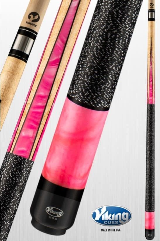 Viking B4004 BLACK PINK w/ LINEN WRAP Cue Stick